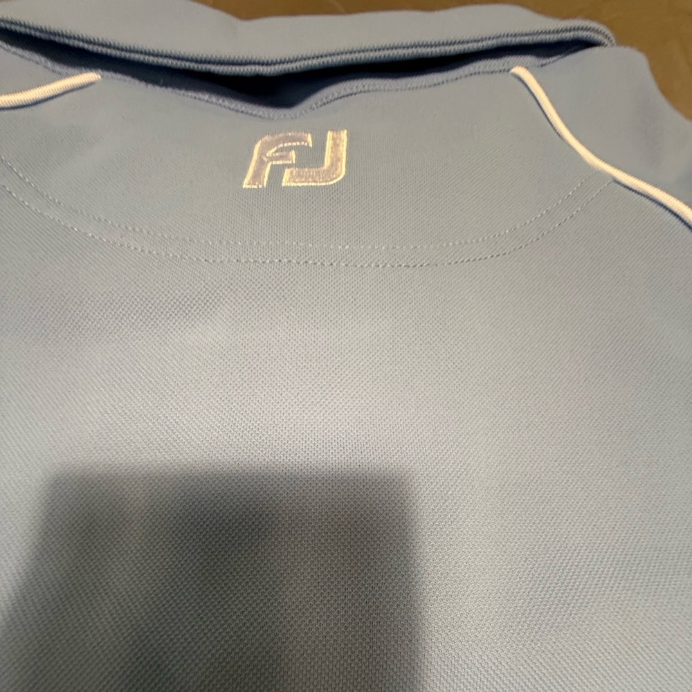 FootJoy Blue and White UNC Polo Active Golf Shirt Size Large - Picture 6 of 10